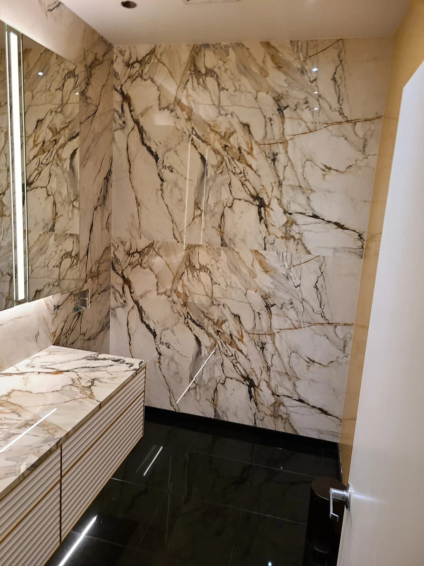 Custom marble shower remodel