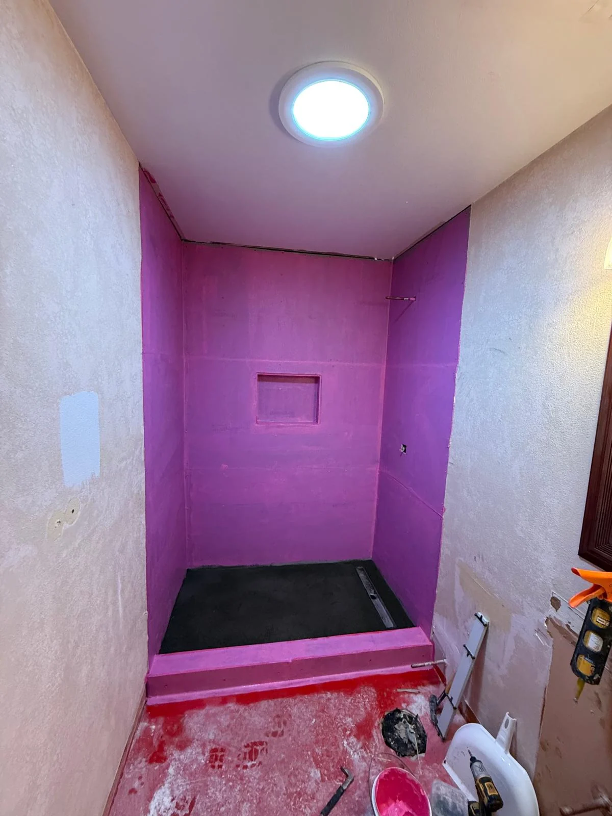 Custom Shower Build In Progress